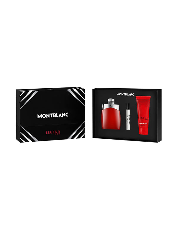 MONT BLANC SET LEGEND RED POUR HOMME 3 PZAS