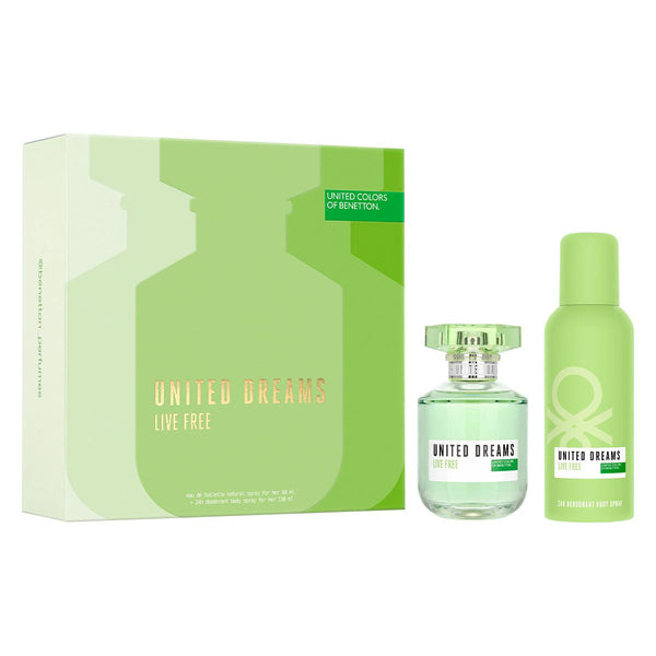 BENETTON SET LIVE FREE FOR HER 2 PZAS