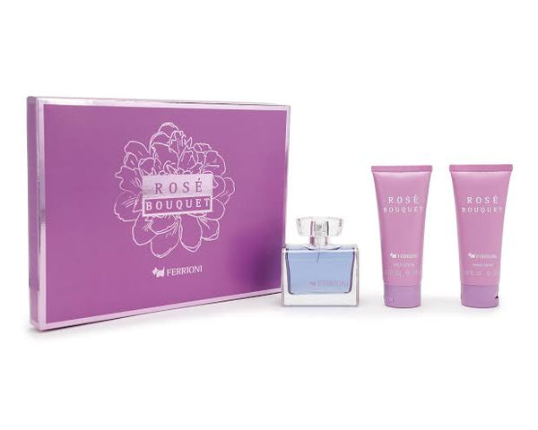 FERRIONI SET ROSE BOUQUET FOR HER 3PZAS