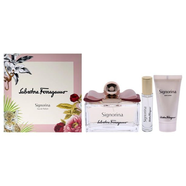 SALVATORE FERRAGAMO SET SIGNORINA POUR FEMME EDP 3 PZAS