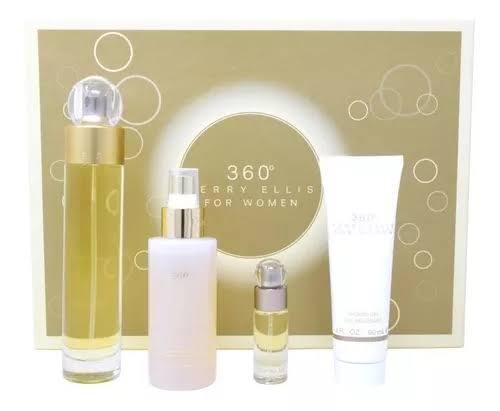 PERRY ELLIS SET 360 FOR WOMEN 4 PZAS