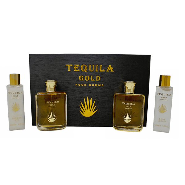BHARARA SET TEQUILA GOLD POUR HOMME EDP 4 PZAS