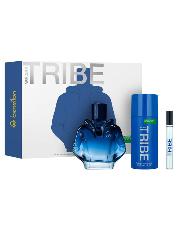 BENETTON SET WE ARE TRIBE EDT FOR MEN 3 PZAS