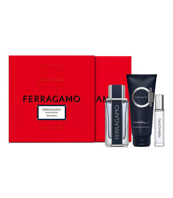 SALVATORE FERRAGAMO SET FERRAGAMO POUR HOMME EDT 3 PZAS