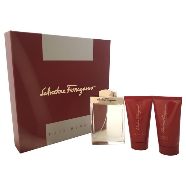 SALVATORE FERRAGAMO SET POUR HOMME 3 PZAS