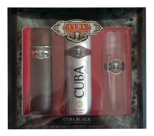 CUBA SET BLACK FOR MEN 3 PZAS