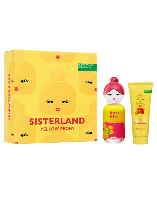 BENETTON SET SISTERLAND YELLOW PEONY FOR WOMAN 2 PZAS