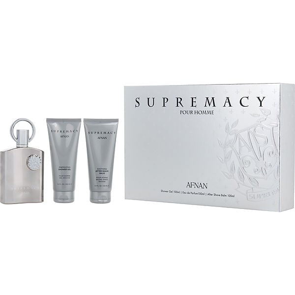 AFNAN SET SUPREMACY SILVER POUR HOMME EDP 3PZAS