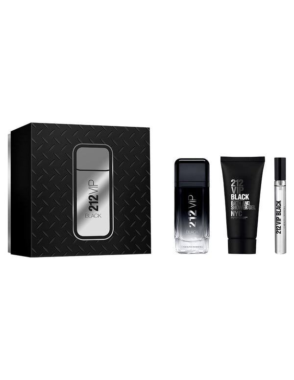 CAROLINA HERRERA SET 212 VIP BLACK FOR MEN EDP 3 PZAS