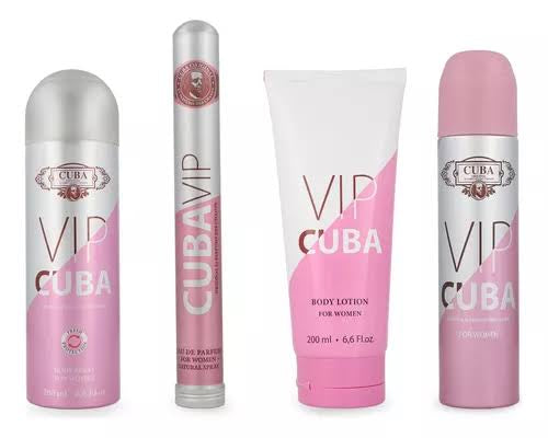 CUBA SET VIP CUBETA FOR WOMEN 4 PZAS – Perfumeria La Quinta