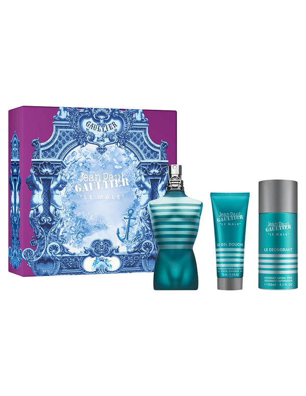 JEAN PAUL GAULTIER SET LE MALE EDT 3 PZAS