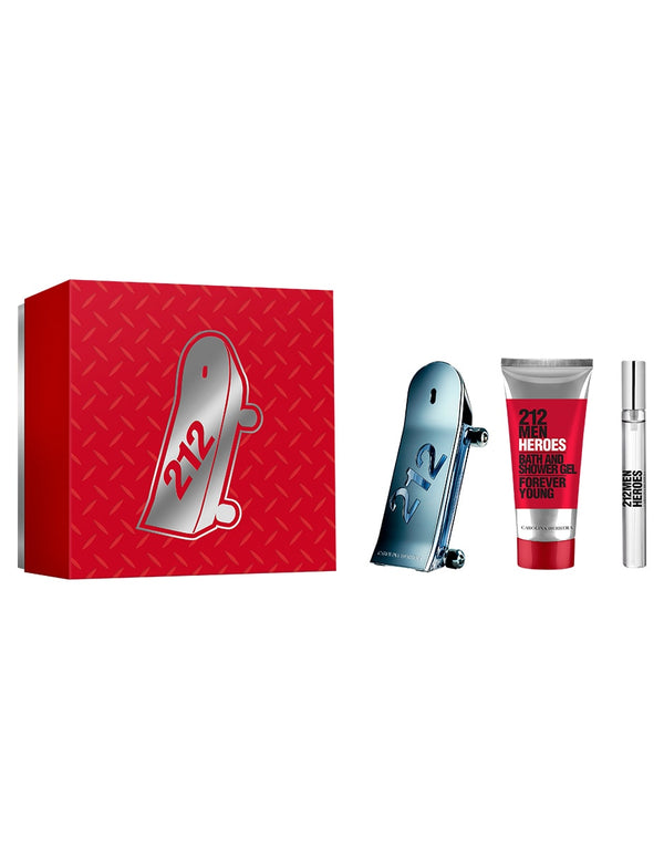 CAROLINA HERRERA SET 212 HEROES FOR MEN 3 PZAS