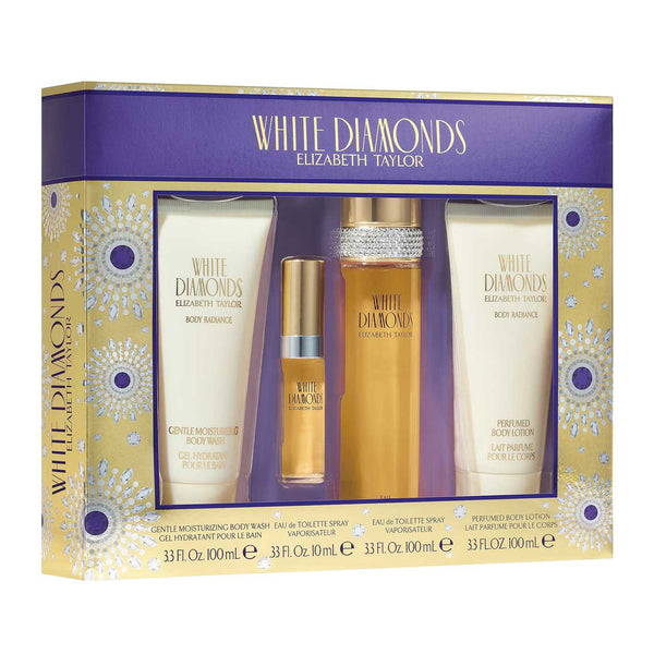 ELIZABETH TAYLOR SET WHITE DIAMONDS FOR WOMAN 4 PZAS