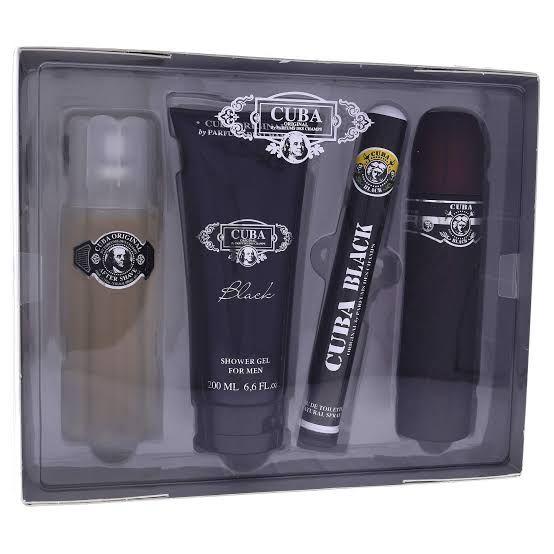 CUBA SET BLACK FOR MEN 4 PZAS