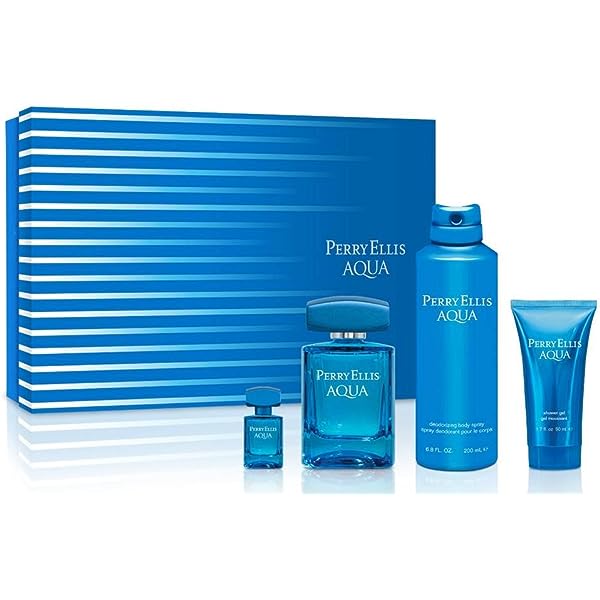 PERRY ELLIS SET AQUA FOR MEN 4 PZAS