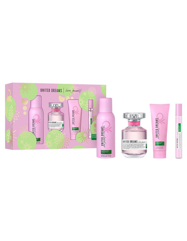 BENETTON SET LOVE YOURSELF FOR HER EDT 4 PZAS