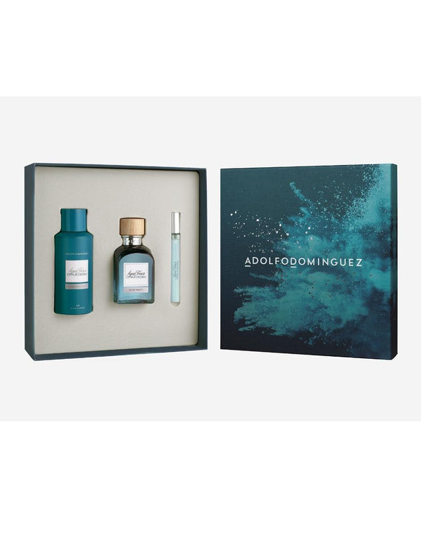 ADOLFO DOMINGEZ SET AGUA FRESCA CITRUS CEDRO HOMBRE EDT 3 PZAS