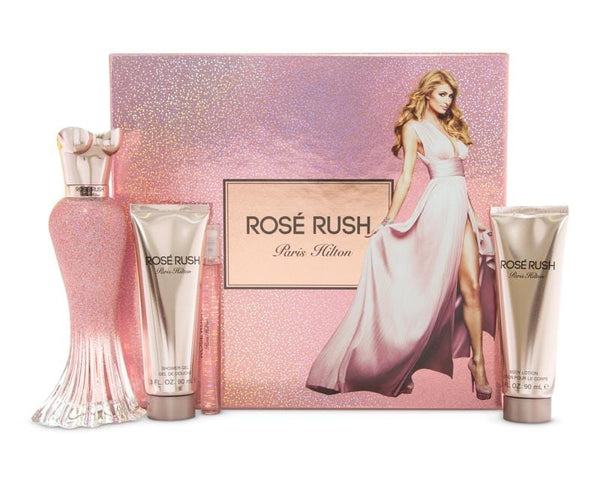 PARIS HILTON SET ROSE RUSH FOR WOMEN EDP 4 PZAS