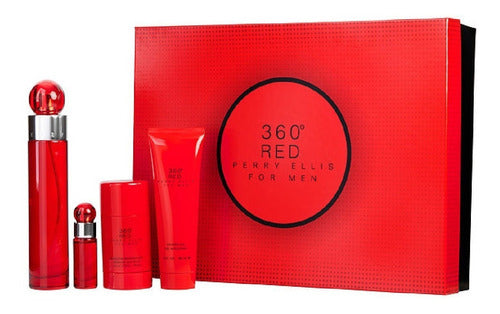 PERRY ELLIS SET 360 RED FOR MEN 4 PZAS