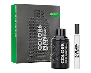 BENETTON SET COLORS BLACK INTENSO EDP 2 PZAS