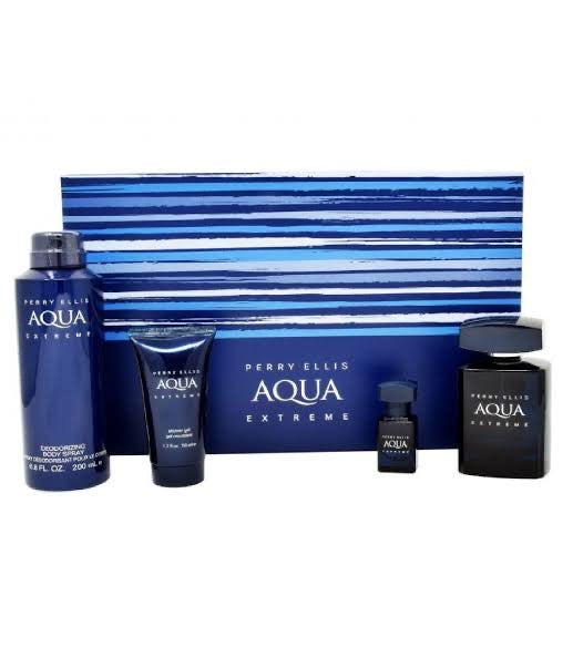 PERRY ELLIS SET AQUA EXTREME FOR MEN 4 PZAS