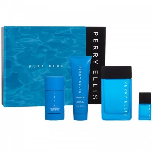 PERRY ELLIS SET PURE BLUE FOR MEN 4 PZAS